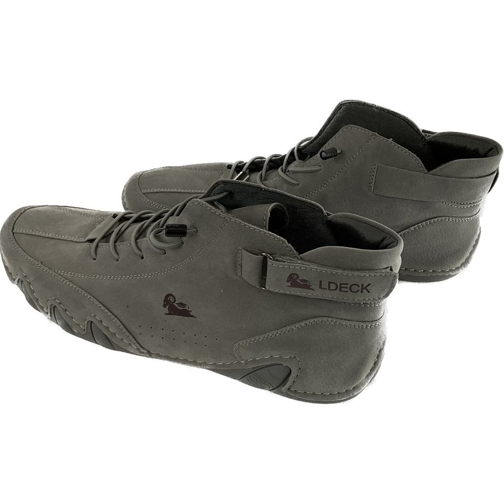 LDECK LANSGELING Suede Velcro Sneakers Non-Slip MEN's NEW SZ 13